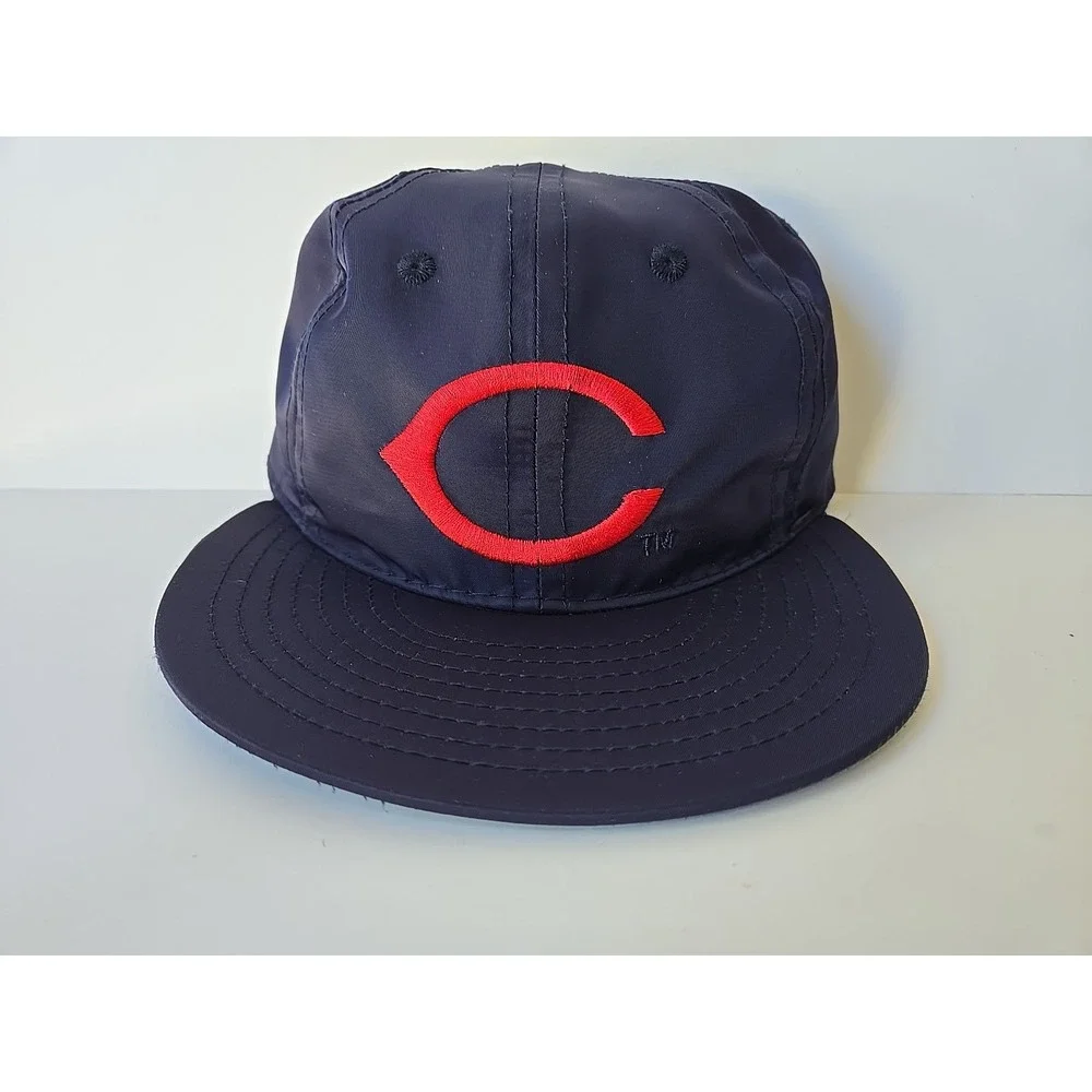 Ebbets Field‎ Flannels x '47 Cincinnati Reds Hat Satin  7 1/8 7.125 Fitted Vtg